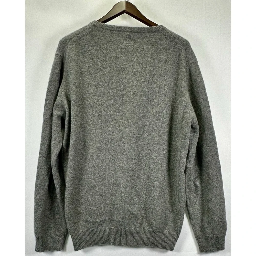 97 RUE DES‎ MIMOSAS KAMA V-Neck PULLOVER SWEATER ITALY 100% Cashmere Gray